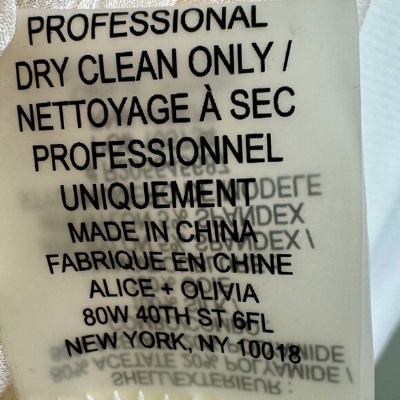 NWT ALICE + OLIVIA BY STACEY BENDET IVORY DRESS - Picture 4 of 5